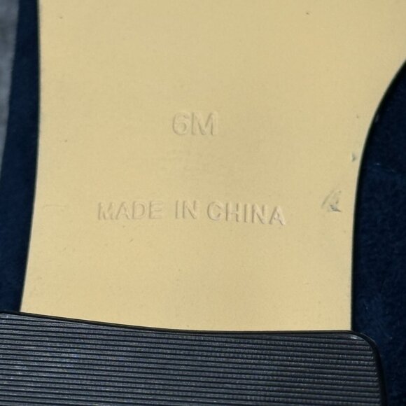 Talbots Vanessa Pumps - Size 6 - Indigo Blue Suede Shoes - Block Heel - Picture 8 of 12